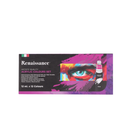 ชุดสีอะคริลิค Renaissance (เรนาซองซ์) 12ml. 12 สี_0